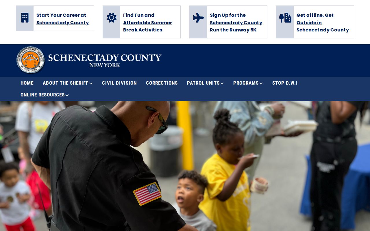 Schenectady County Sheriff contact extensions for records and corrections routing